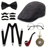 1920s Gangster Costume Accessories - 7pc Set Costume Set Luxurious Weddings