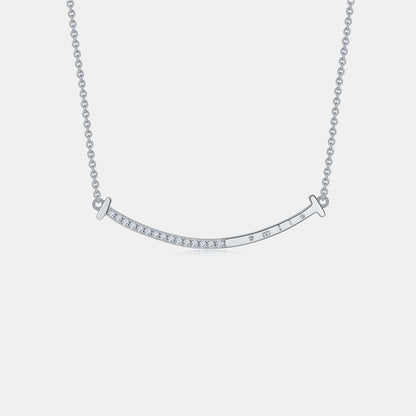Moissanite 925 Sterling Silver Necklace Luxurious Weddings