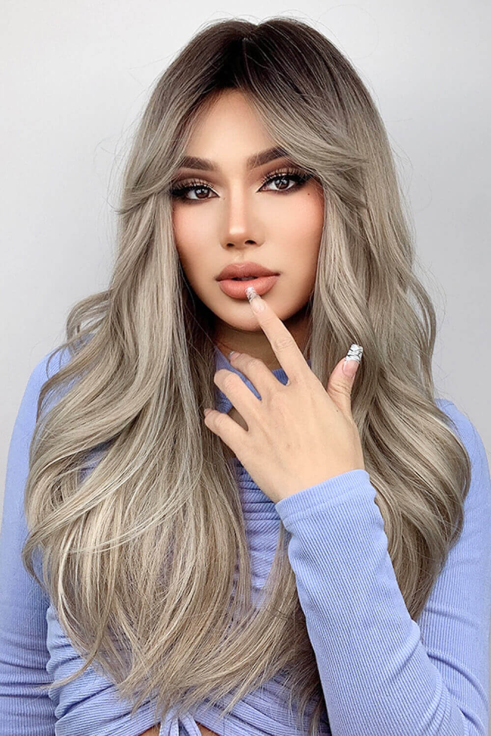 Full Machine Long Wave Wigs 26'' Wigs Luxurious Weddings
