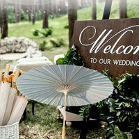 10pcs Large White Paper Umbrellas - Whimsical Design Umbrellas Luxurious Weddings