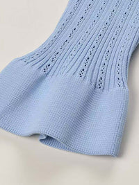 Ruffled V-Neck Top and Midi Skirt Sweater Set Matching Sets Luxurious Weddings