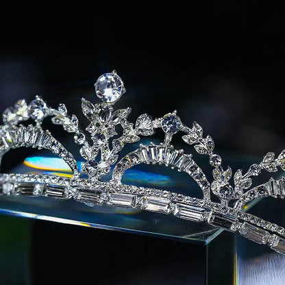 Crystal Princess Birthday Crown Bride Tiaras Luxurious Weddings