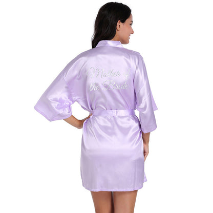 Hot Silver Glitter Mother Of The Bride Nightgown Bridal Robes Luxurious Weddings