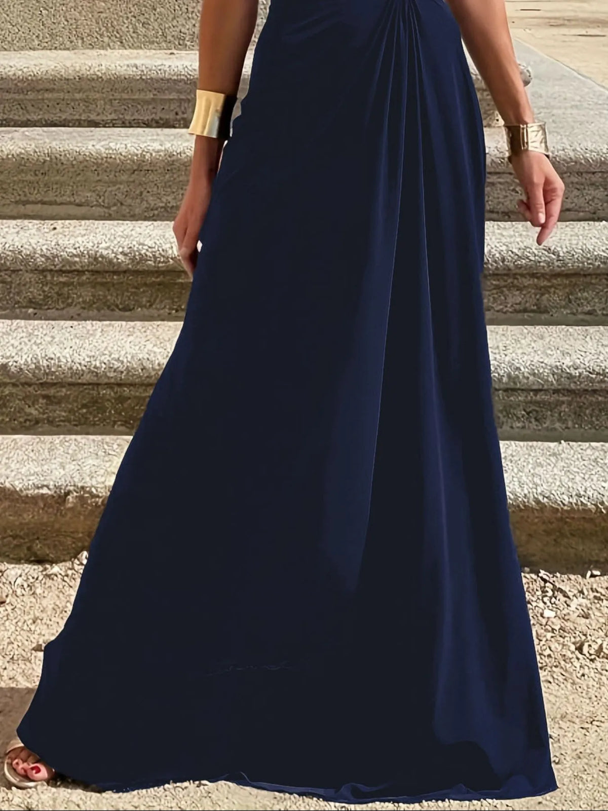 Round Neck Sleeveless Maxi Dress Maxi dress Luxurious Weddings