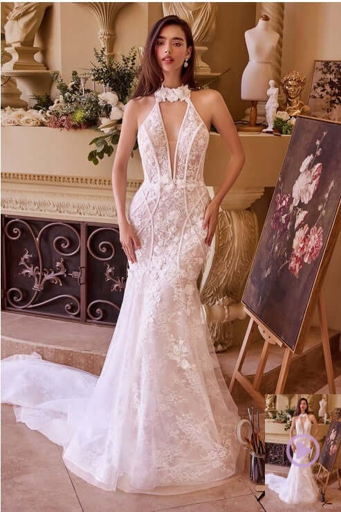 Luxurious Velvet Lace Maxi Bridal Gown Wedding Dress Luxurious Weddings