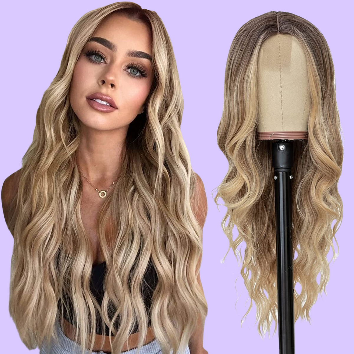 Small Lace Front Wig Headsets with Intermediate Color Lace Front Wig Luxurious Weddings