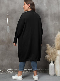 Plus Size Long Sleeve Pocketed Cardigan Plus size Luxurious Weddings