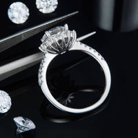 2 Carat Moissanite 925 Sterling Silver Ring Rings Luxurious Weddings