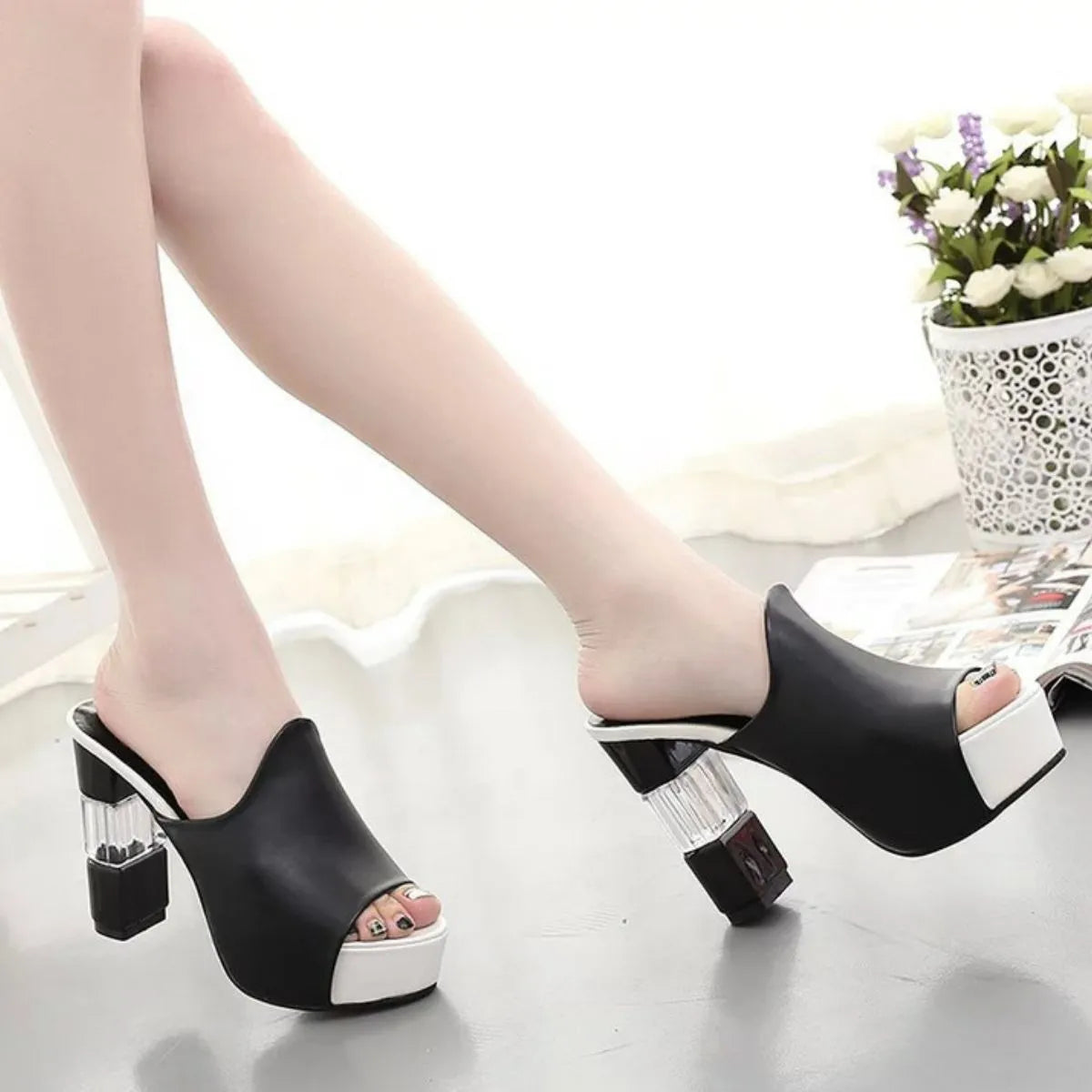 Open Toe Block Heels Sandals Heels Luxurious Weddings