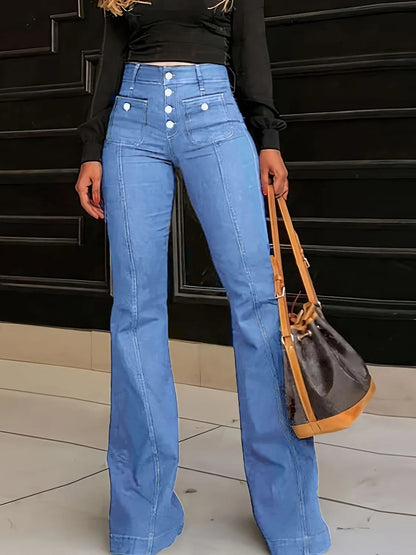 Flare Jeans with Pockets Denim Jeans Luxurious Weddings
