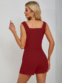 Square Neck Wide Strap Tank and Shorts Set Matching Sets Luxurious Weddings