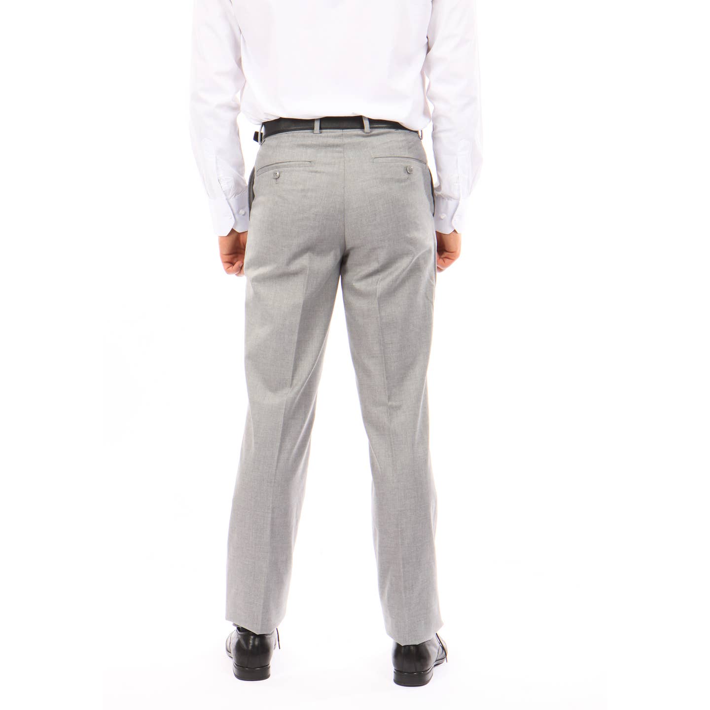 Slim Fit Flat Front Solid Color Formal Dress Pants Lt Grey Dress Pants Luxurious Weddings
