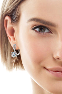 4 Carat Moissanite 925 Sterling Silver Earrings Luxurious Weddings