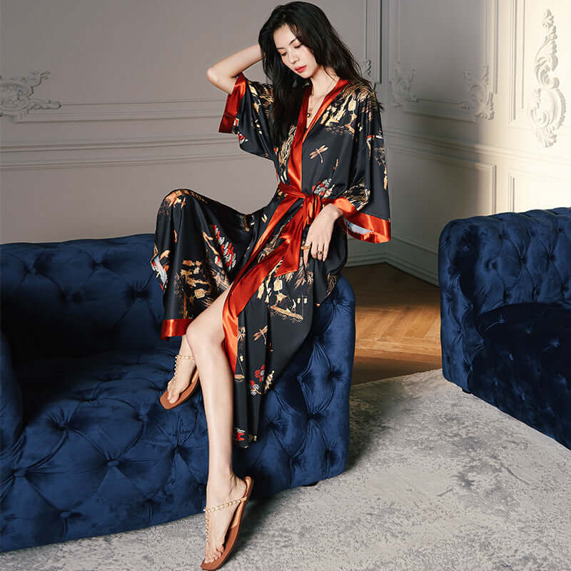Satin Chiffon Women's Light Luxury Plus Size Robe robe Luxurious Weddings