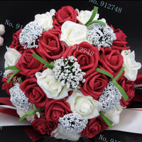 Bride 's Bouquet Red Pink Blue And Purple bouquet Luxurious Weddings