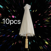 10pcs Large White Paper Umbrellas - Whimsical Design Umbrellas Luxurious Weddings