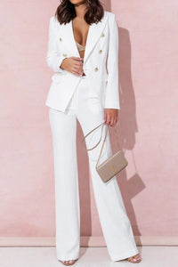 Full Size Lapel Collar Long Sleeve Blazer and Pants Set Plus Size suit sets women Luxurious Weddings