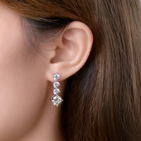 4 Carat Moissanite 925 Sterling Silver Earrings Earrings Luxurious Weddings