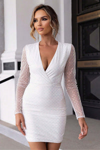 Cutout Sequin Mesh Mini Dress Mini dress Luxurious Weddings