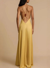 Deep V-Neck Maxi Dress Maxi Dress Luxurious Weddings