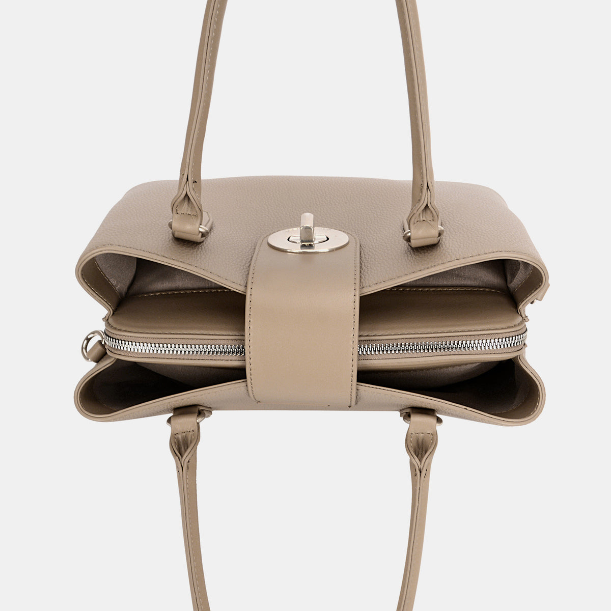 David Jones PU Leather Twist-Lock Tote Bag Luxurious Weddings