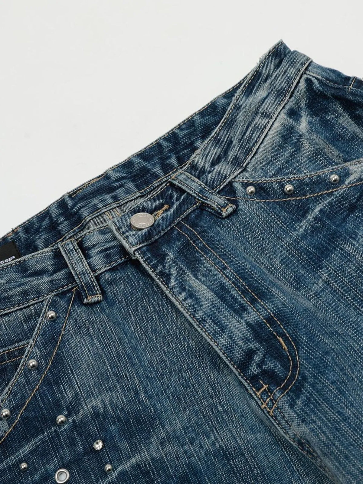 Men's Wide-Leg Vintage Wash Jeans Jeans Luxurious Weddings