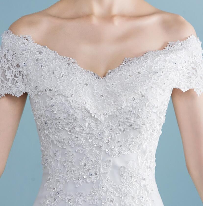 One-shoulder Slim Waist Mermaid Wedding Dress Fishtail Wedding Dress Luxurious Weddings