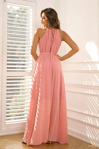 Tied Cutout Sleeveless Maxi Dress Bridesmaid Dresses Luxurious Weddings