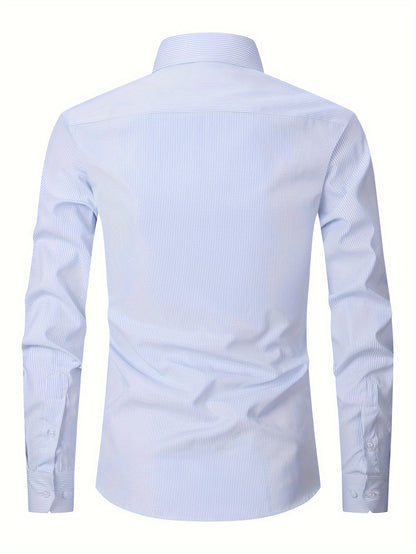 Men's Formal Business Shirts with Long Sleeves - Spring/Fall Collection Men's Formal Shirts Luxurious Weddings