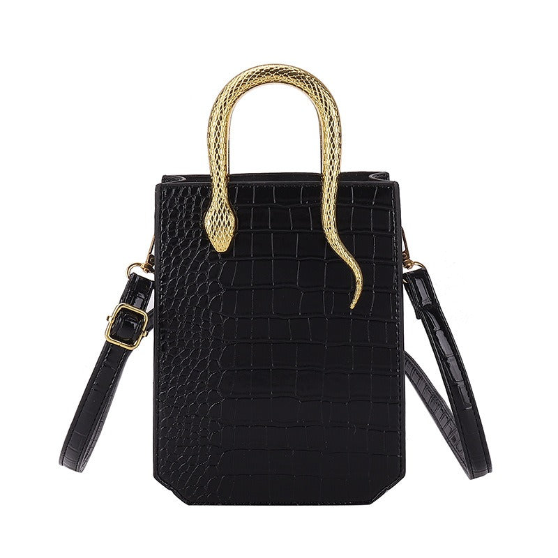 Stone Pattern Handbag Tote Bag PU Handbags Luxurious Weddings