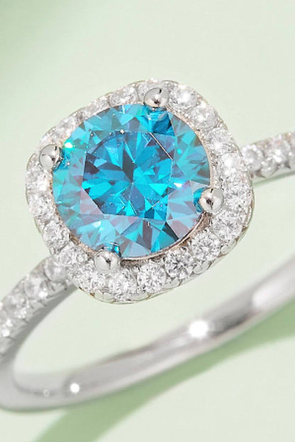 Adored 1 Carat Moissanite 925 Sterling Silver Halo Ring Luxurious Weddings