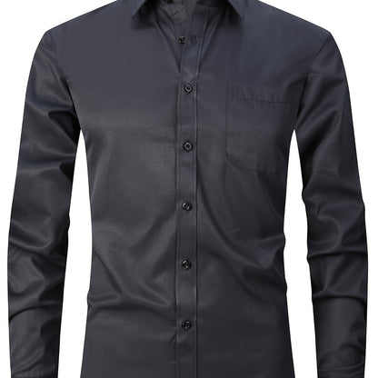 Men's Formal Business Shirts with Long Sleeves - Spring/Fall Collection Men's Formal Shirts Luxurious Weddings