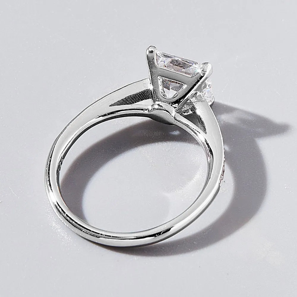 925 Sterling Silver Zircon Ring rings Luxurious Weddings