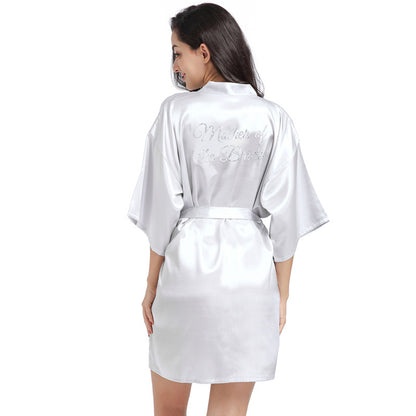 Hot Silver Glitter Mother Of The Bride Nightgown Bridal Robes Luxurious Weddings