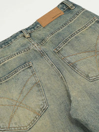 Men's Distressed High-Waist Straight Leg Jeans Jeans Luxurious Weddings