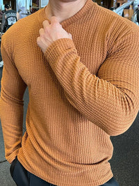 Men's Plus Size Round Neck Long Sleeve T-Shirt Men’s tshirt Luxurious Weddings