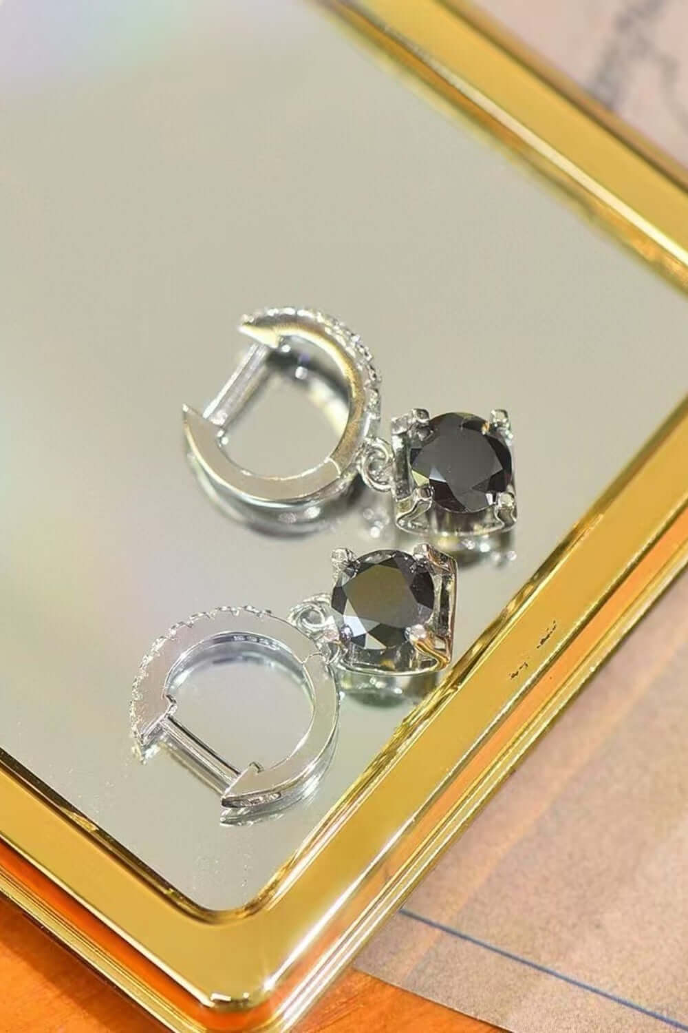 2 Carat Moissanite 925 Sterling Silver Drop Earrings rings Luxurious Weddings