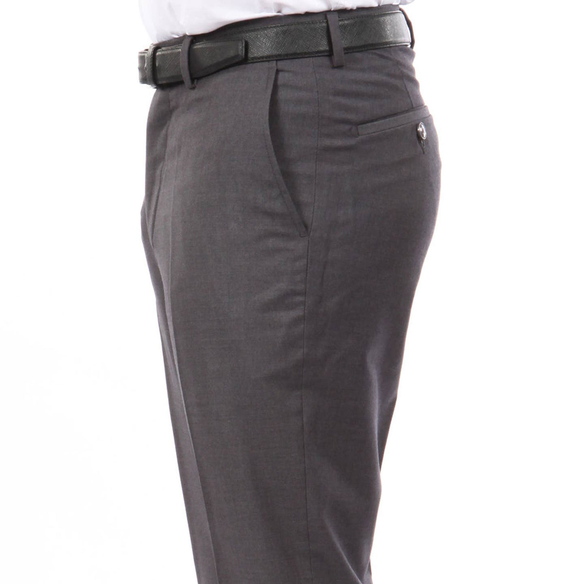 Slim Fit Flat Front Solid Color Formal Dress Pants Drk Grey Dress Pants Luxurious Weddings
