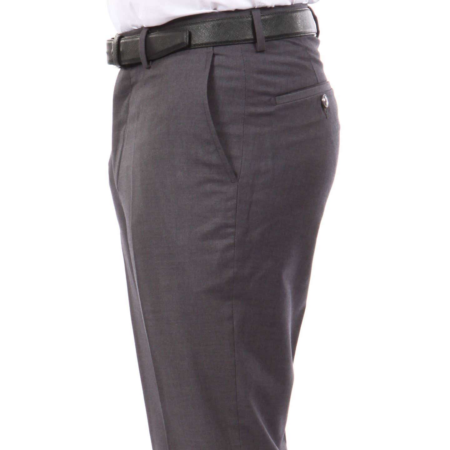 Slim Fit Flat Front Solid Color Formal Dress Pants Drk Grey Dress Pants Luxurious Weddings