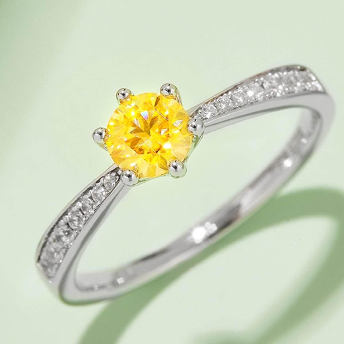 Moissanite 925 Sterling Silver Ring Jewelry Luxurious Weddings