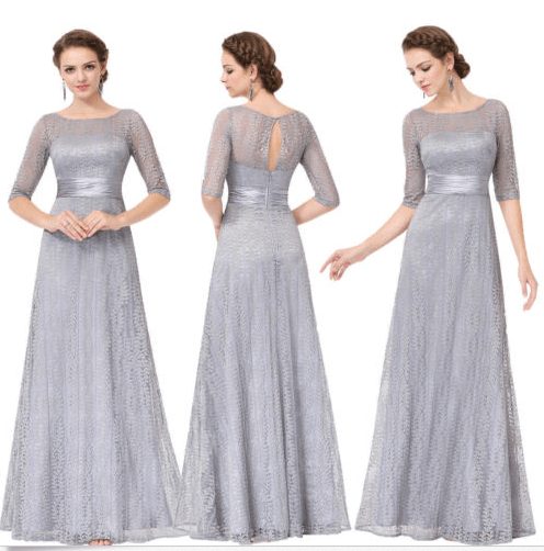 Long Lace Mother Of Bride Formal Evening Dress mother of the bride Luxurious Weddings