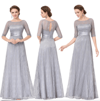 Long Lace Mother Of Bride Formal Evening Dress mother of the bride Luxurious Weddings