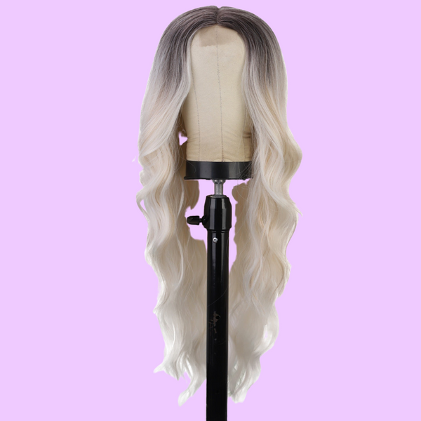 Women's Long Curly Hair, Ombre Front Lace Wig Luxurious Weddings