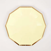 Golden Foil Yellow Party Set for 24 Guests Partyware Luxurious Weddings