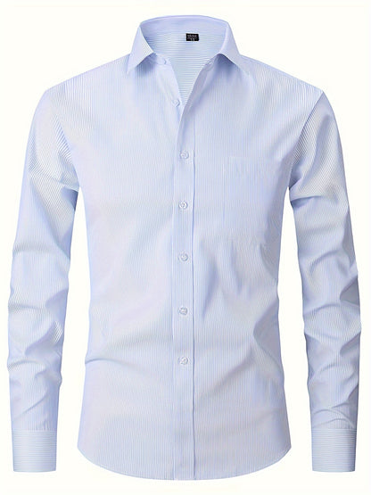Men's Formal Business Shirts with Long Sleeves - Spring/Fall Collection Men's Formal Shirts Luxurious Weddings