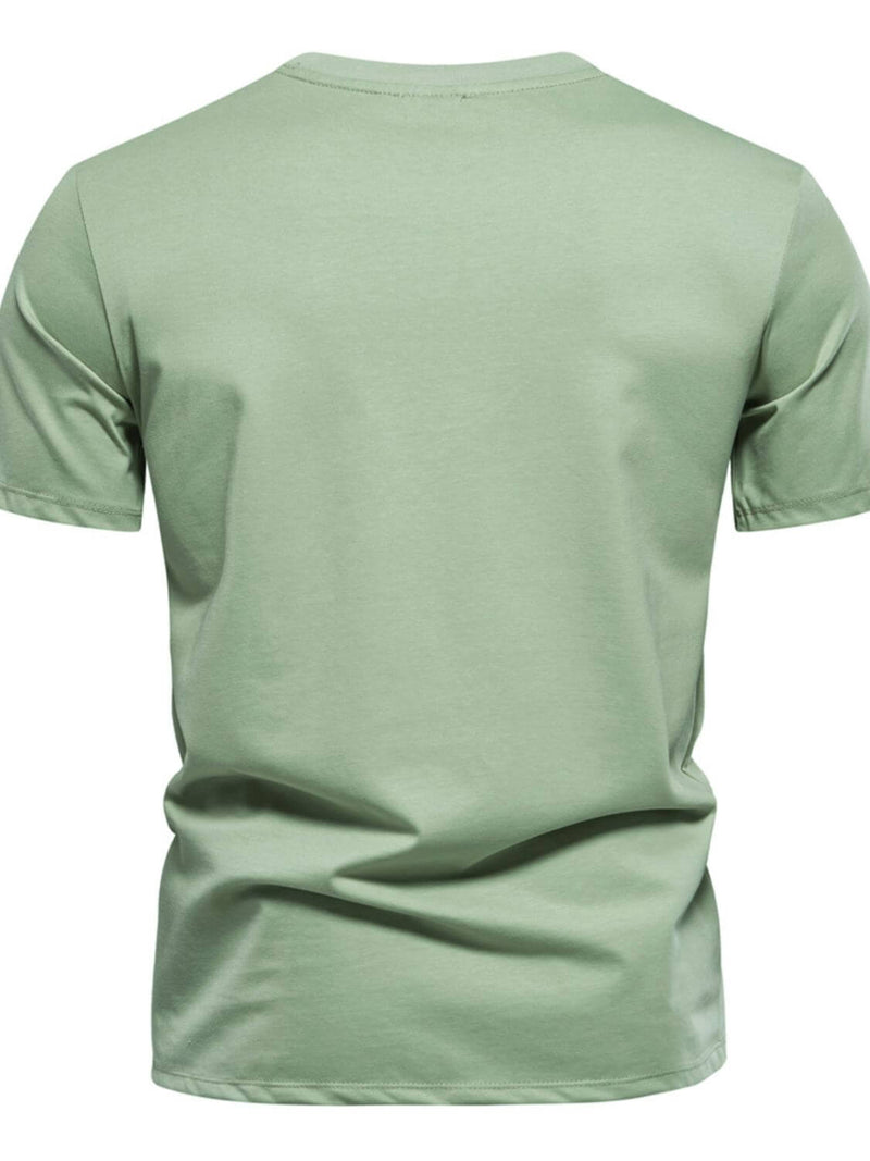 Men's Round Neck Geometric Embroidered T-Shirt Men's Tshirts Luxurious Weddings