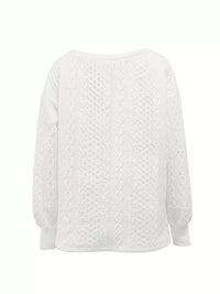 Oversized Textured Long Sleeve Sweatshirt Sweater Luxurious Weddings