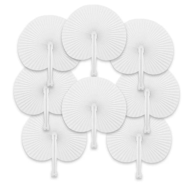 40/80/120pcs Wedding Paper Fan Heart-Shaped Paper Fans Luxurious Weddings