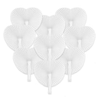 40/80/120pcs Wedding Paper Fan Heart-Shaped Paper Fans Luxurious Weddings