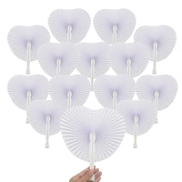 40/80/120pcs Wedding Paper Fan Heart-Shaped Paper Fans Luxurious Weddings